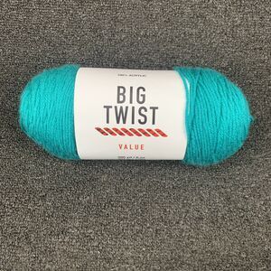 Big Twist Value Teal Acrylic Yarn 380yds 6oz. Discontinued
